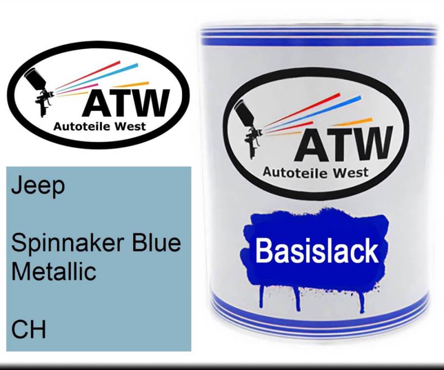 Jeep, Spinnaker Blue Metallic, CH: 1L Lackdose, von ATW Autoteile West.